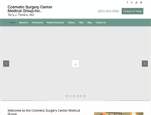 Tablet Screenshot of cosmeticsurgerysb.com